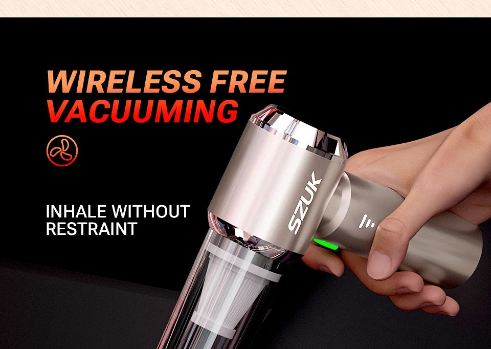 SZUK Mini 985000PA Wireless Car Vacuum Cleaner – High-Power Portable Handheld Car Vacuum Cleaner
