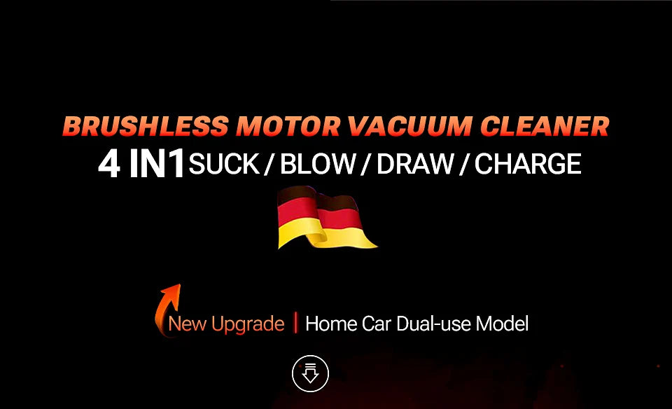 SZUK Mini 985000PA Wireless Car Vacuum Cleaner – High-Power Portable Handheld Car Vacuum Cleaner