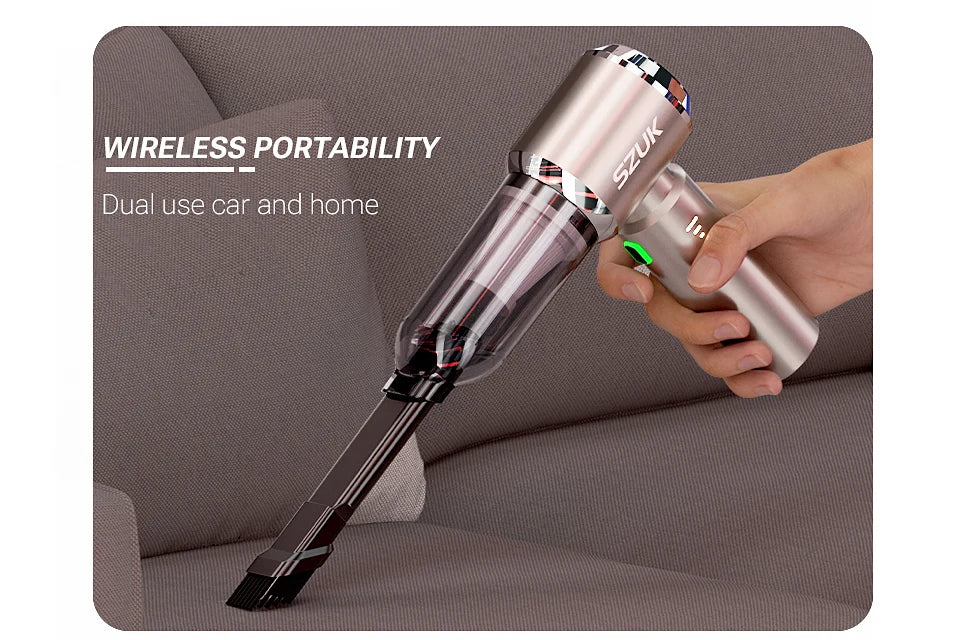 SZUK Mini 985000PA Wireless Car Vacuum Cleaner – High-Power Portable Handheld Car Vacuum Cleaner