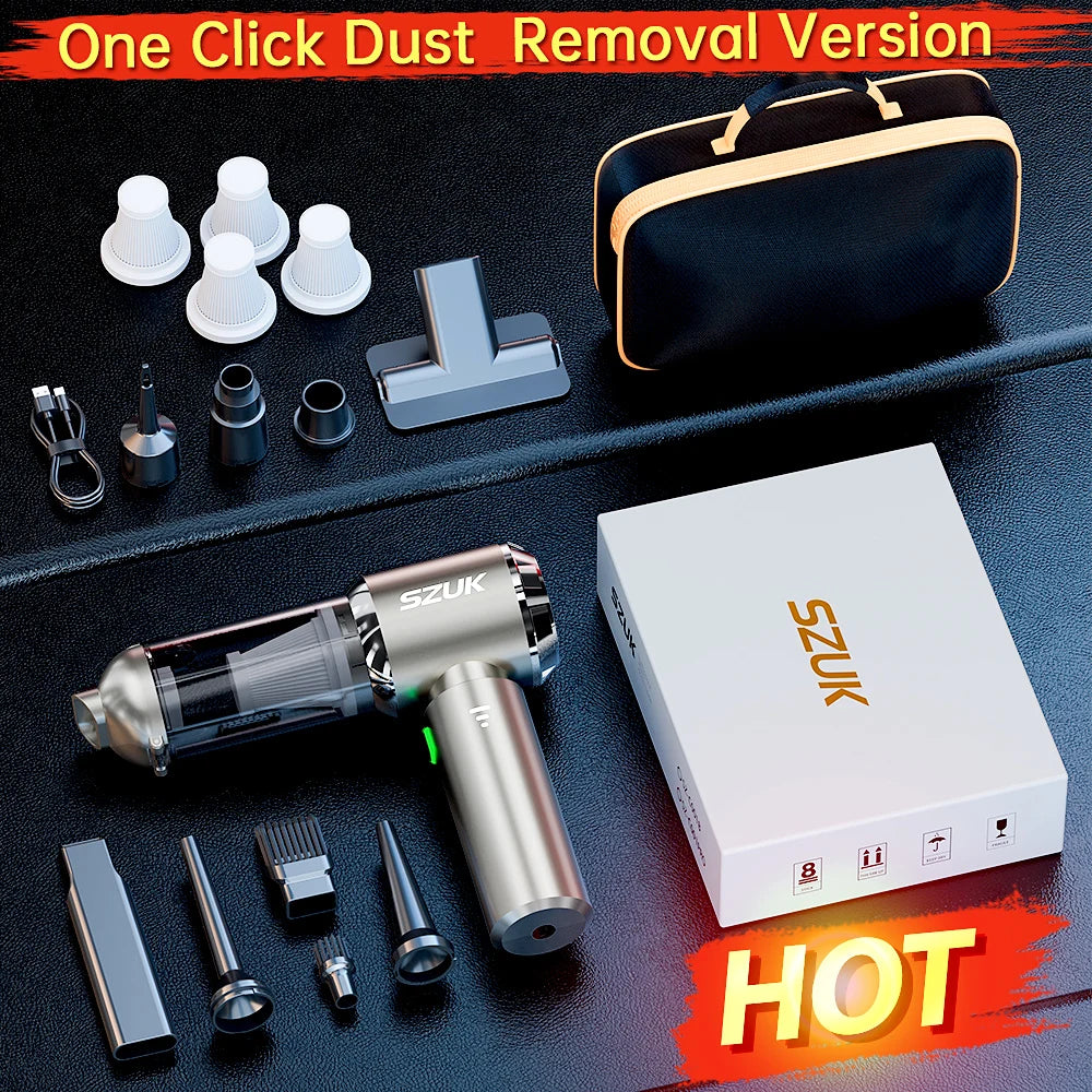 SZUK Mini 985000PA Wireless Car Vacuum Cleaner – High-Power Portable Handheld Car Vacuum Cleaner