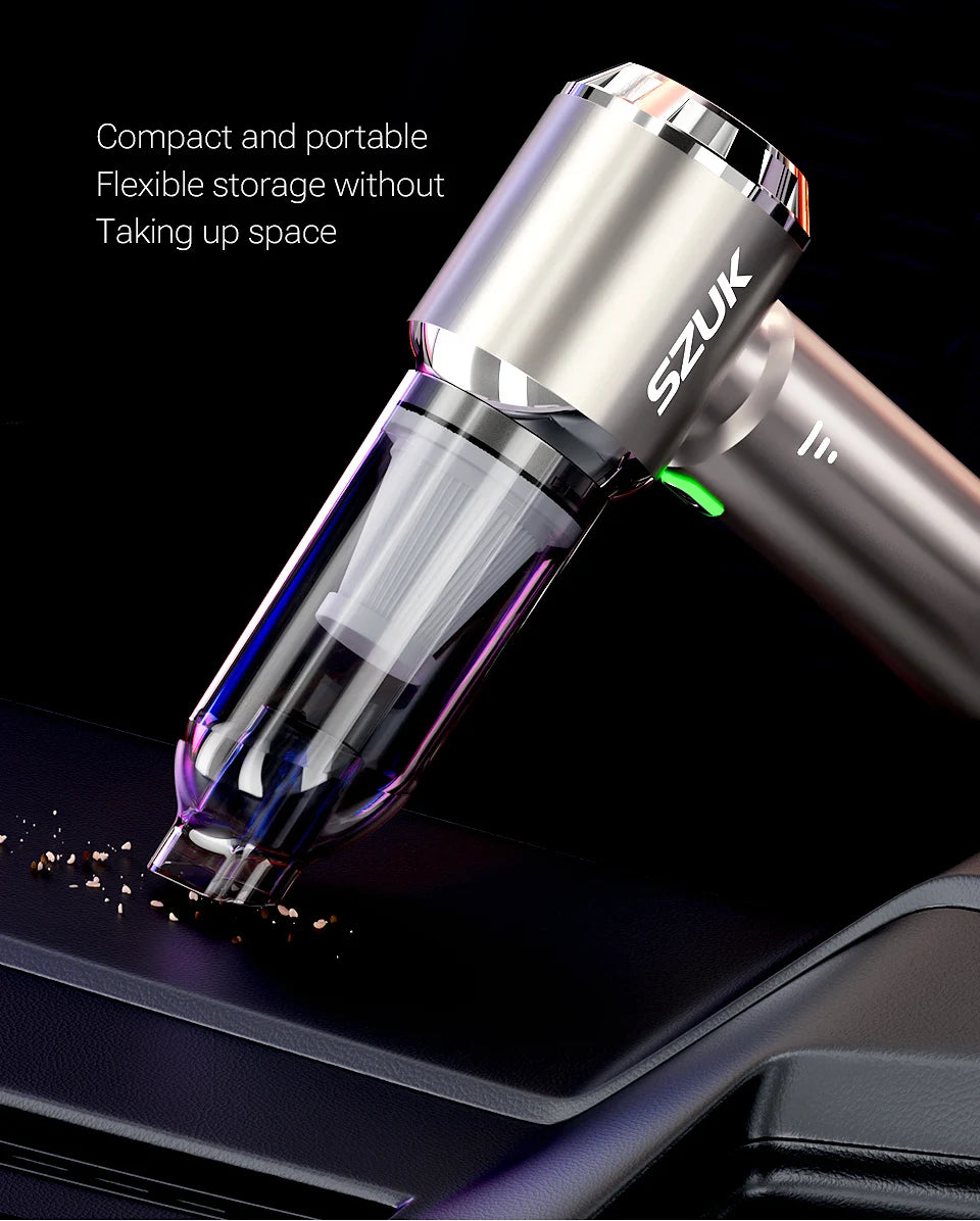 SZUK Mini 985000PA Wireless Car Vacuum Cleaner – High-Power Portable Handheld Car Vacuum Cleaner