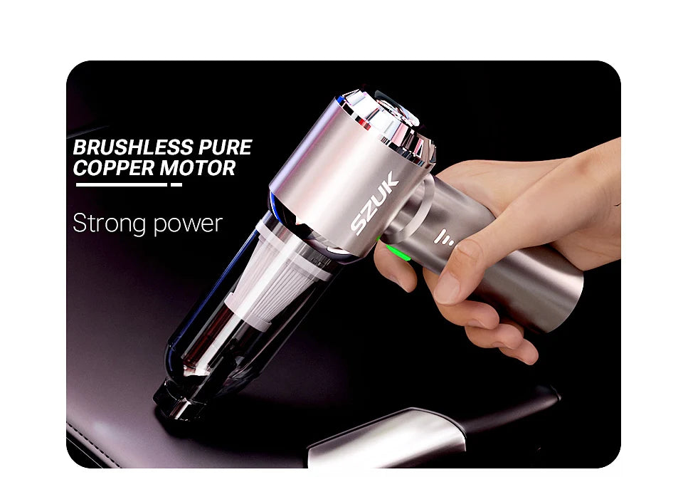 SZUK Mini 985000PA Wireless Car Vacuum Cleaner – High-Power Portable Handheld Car Vacuum Cleaner