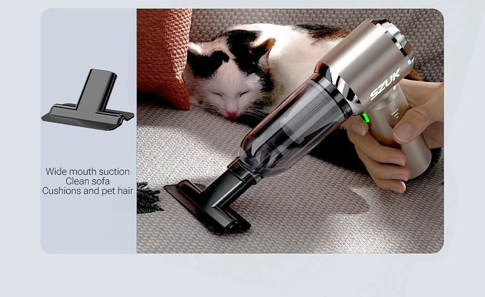 SZUK Mini 985000PA Wireless Car Vacuum Cleaner – High-Power Portable Handheld Car Vacuum Cleaner
