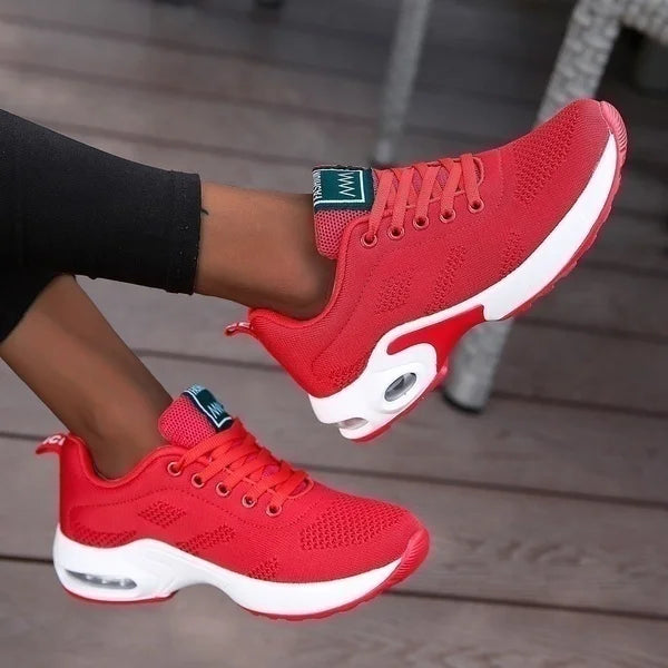 Women’s Breathable Lightweight Running & Walking Sneakers – Lace-Up Casual Sports Shoes