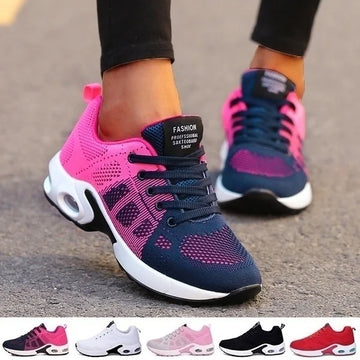 Women’s Breathable Lightweight Running & Walking Sneakers – Lace-Up Casual Sports Shoes