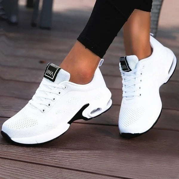 Women’s Breathable Lightweight Running & Walking Sneakers – Lace-Up Casual Sports Shoes