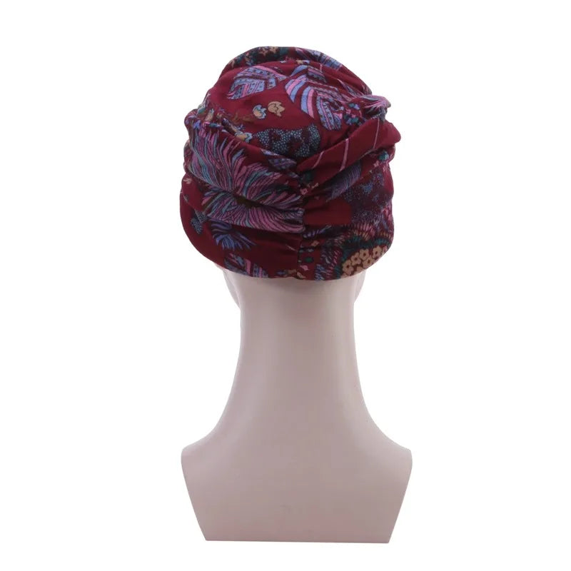 Women Autumn Winter Peaked Cap with Earflap – Warm Foldable Floral Print Casual Hat