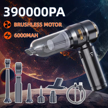 Cordless High Power Car Vacuum Cleaner – Portable Handheld Brushless Motor Air Duster for Home & Auto Cleaning