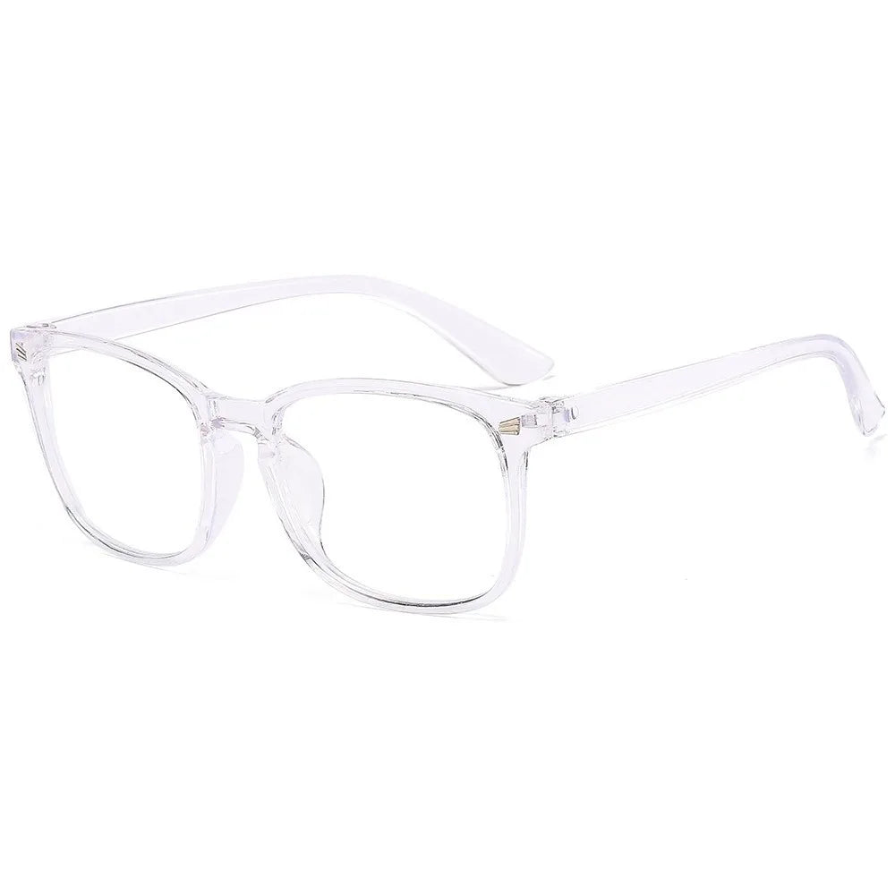 3pcs Lightweight Square Blue Light Blocking Glasses – Minimalist PC Full Frame Clear Lens Eyewear for Women