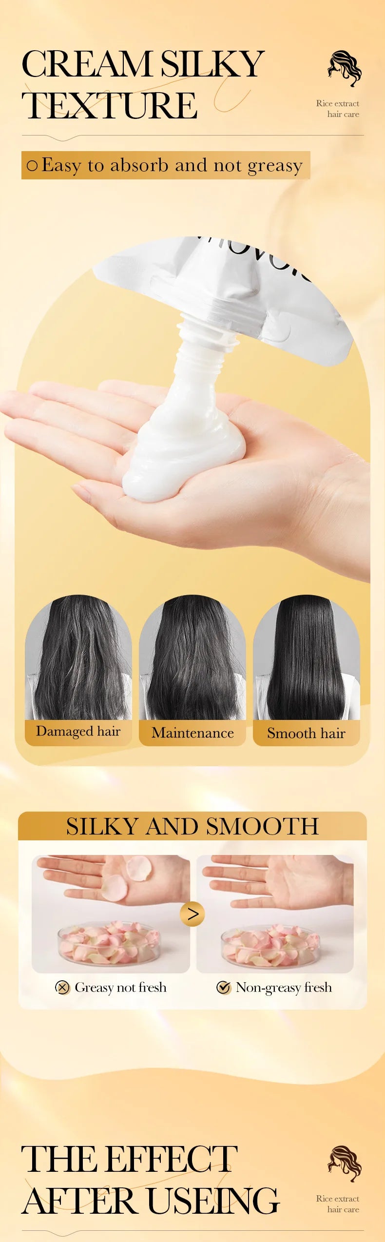 Magical Keratin Hair Mask – 5-Second Repair Treatment for Damaged, Frizzy Hair | Rice Extract Moisturizing Conditioner for Smooth, Shiny Hair