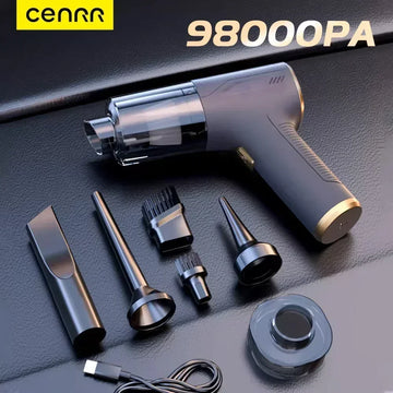 CENRR 98000PA Cordless Mini Car Vacuum Cleaner – Powerful Portable Handheld Wireless Auto Cleaner & Air Blower Tool