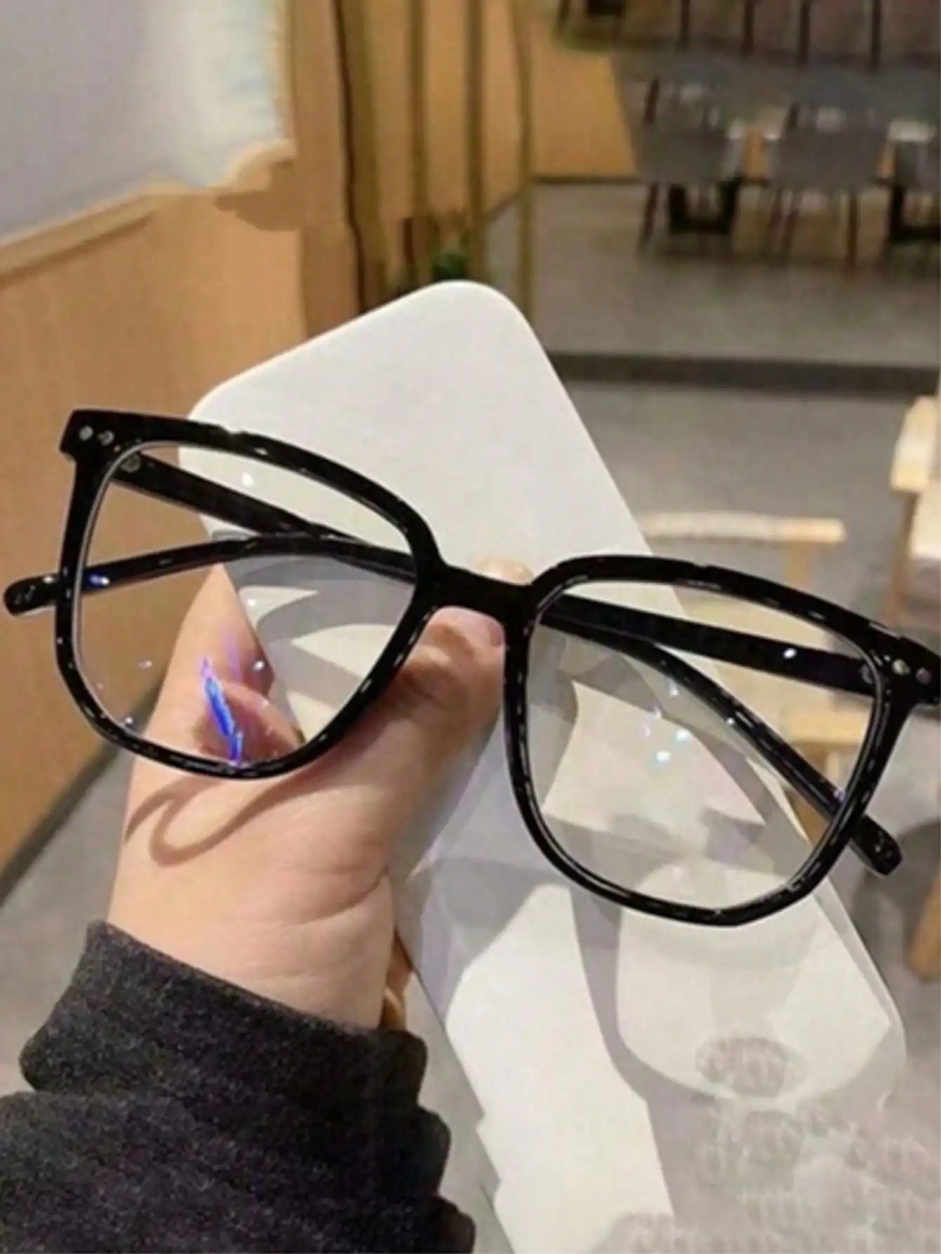 3-Pack Universal Square Frame Fashion Glasses – Clear Black Campus Style Eyewear for Back to School Use
