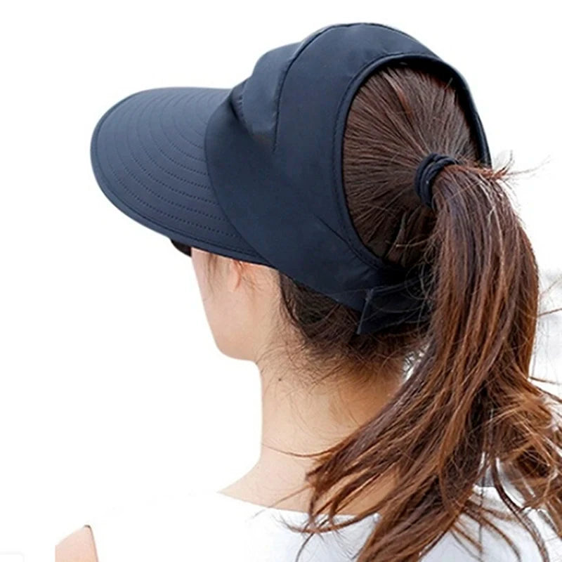 Women’s Foldable Wide Brim Sun Hat – UV Protection Summer Beach Visor Cap, Casual Lightweight Holiday Hat