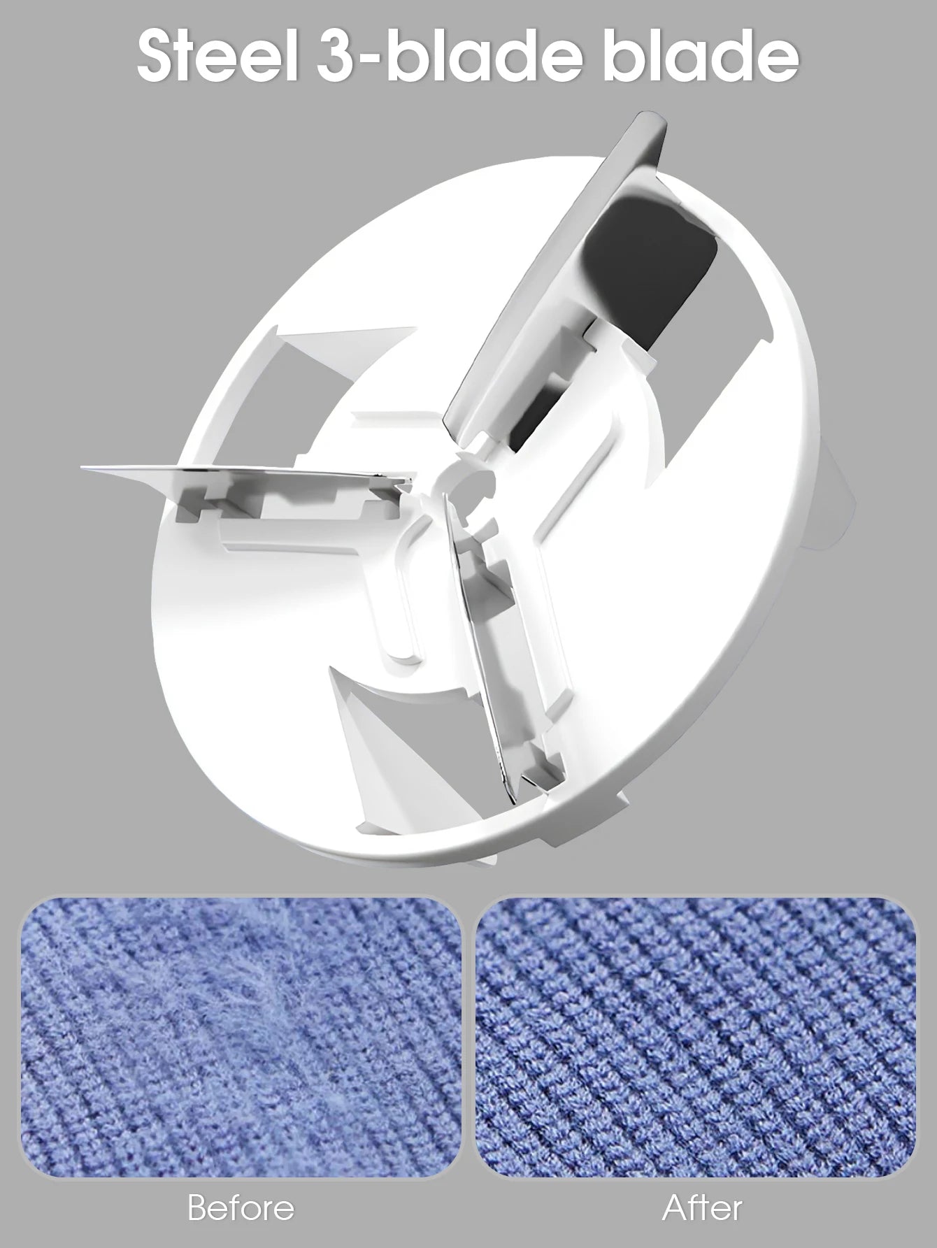 Electric Fabric Lint Remover – Portable Clothes Shaver with Stainless Steel Blades, USB 5V/2A Rechargeable Fuzz & Pill Remover for Wool & Garments