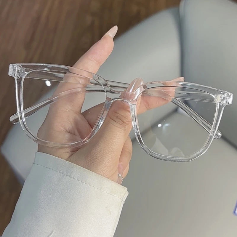 Anti-Blue Light Retro Flat Frame Glasses for Women – Hiking & Camping Eyewear (1/2/3 Pack)