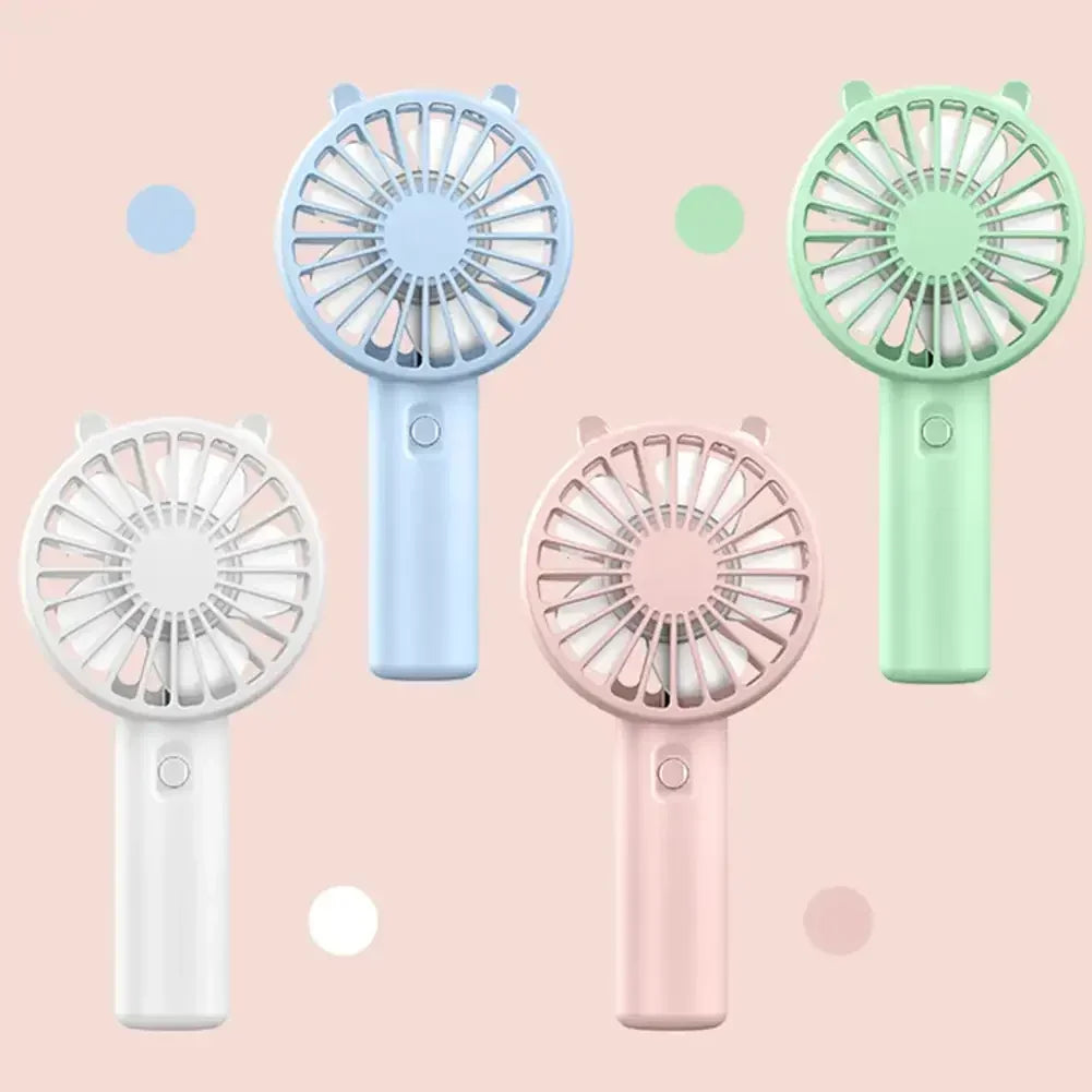 Portable Mini USB Rechargeable Handheld Cooling Fan – Compact Silent Personal Cooler for Travel, Desk & Eyelash Drying