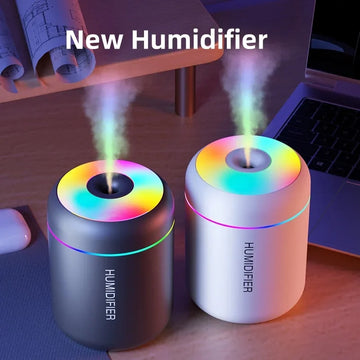 180ml Mini USB Air Humidifier & Essential Oil Diffuser – Portable Aromatherapy Mist Maker with LED Light for Car, Home & Bedroom Air Purification