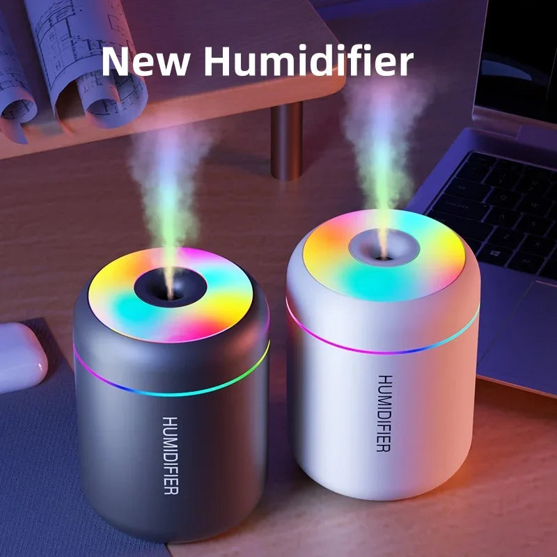 180ml Mini USB Air Humidifier & Essential Oil Diffuser – Portable Aromatherapy Mist Maker with LED Light for Car, Home & Bedroom Air Purification