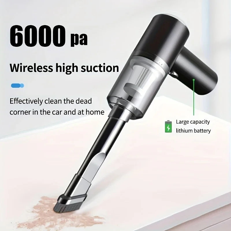 690000PA Cordless Car Vacuum Cleaner – Wireless Wet & Dry Handheld High-Power Vacuum with 2H Fast Charge