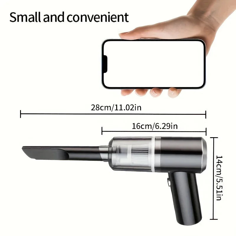 690000PA Cordless Car Vacuum Cleaner – Wireless Wet & Dry Handheld High-Power Vacuum with 2H Fast Charge