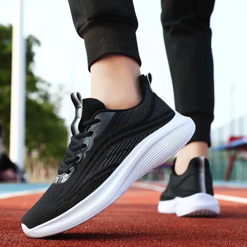 Women’s Breathable Mesh Sneakers – Lightweight Anti-Slip Lace-Up Summer Running & Hiking Athletic Shoes