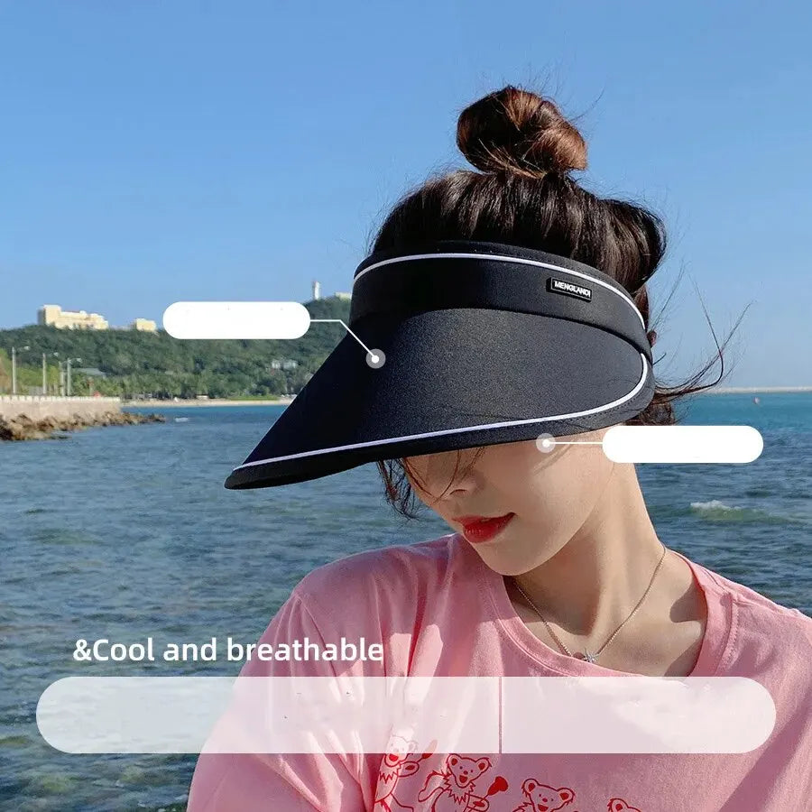 Women’s UV Protection Wide Brim Sun Hat – Lightweight Outdoor Summer Cycling Face Shade Cap