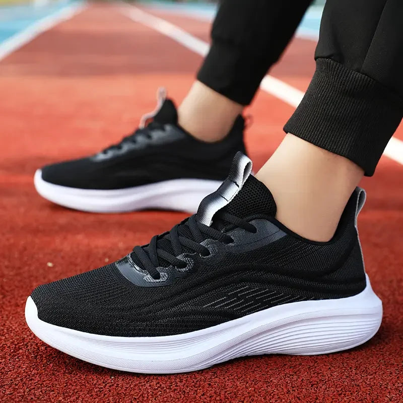 Women’s Breathable Mesh Sneakers – Lightweight Anti-Slip Lace-Up Summer Running & Hiking Athletic Shoes
