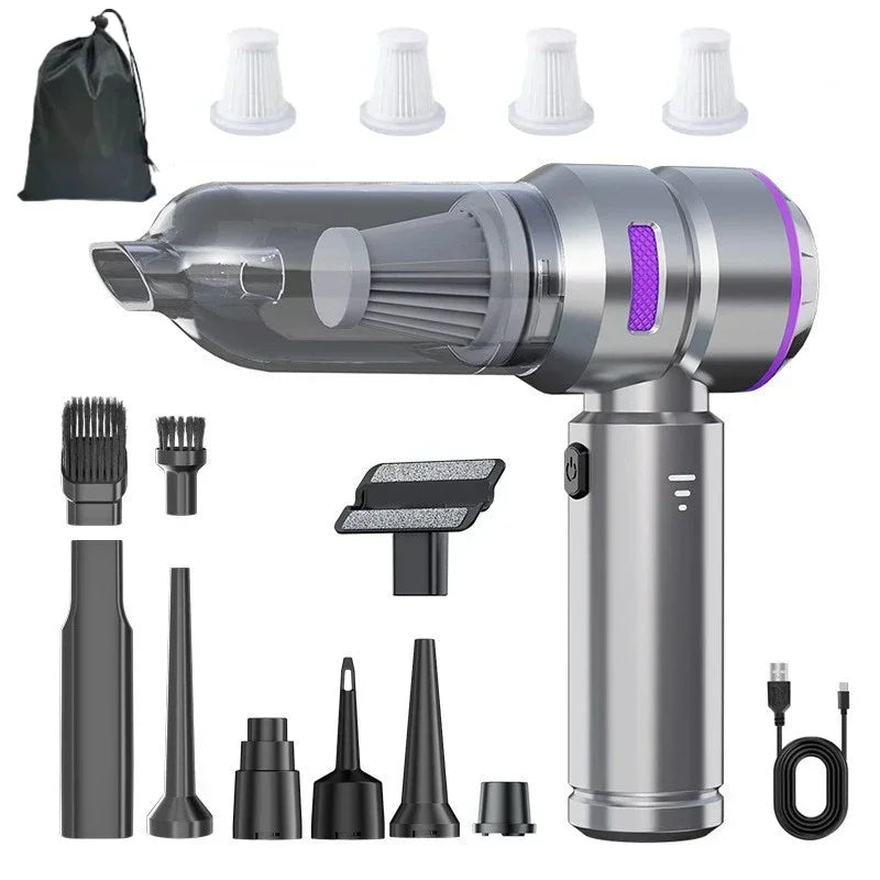Cordless High Power Car Vacuum Cleaner – Portable Handheld Brushless Motor Air Duster for Home & Auto Cleaning