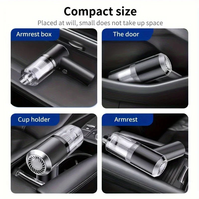 690000PA Cordless Car Vacuum Cleaner – Wireless Wet & Dry Handheld High-Power Vacuum with 2H Fast Charge
