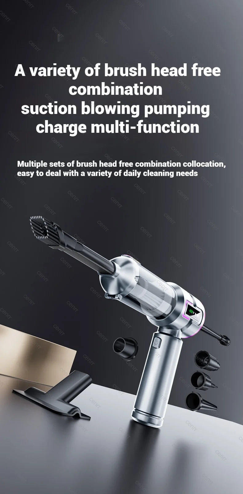 Cordless Mini Car Vacuum Cleaner 998000PA – Portable Handheld Blower for Car & Home Cleaning
