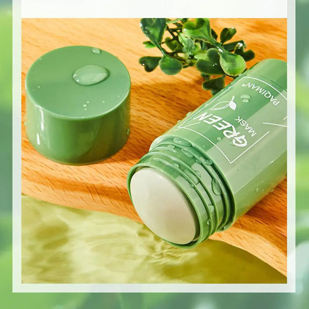 Green Tea Facial Clay Mask Stick – Deep Cleansing, Oil Control, Acne Treatment & Pore Minimizing Korean Skincare