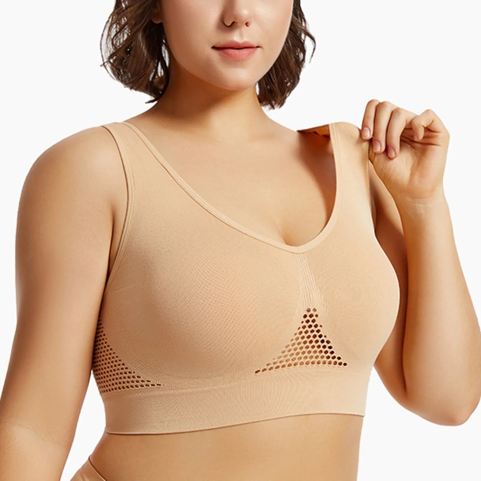 Shockproof Women’s Sports Bra – Breathable Knit Running & Yoga Tank Top, High-Support Anti-Sag Fitness Vest
