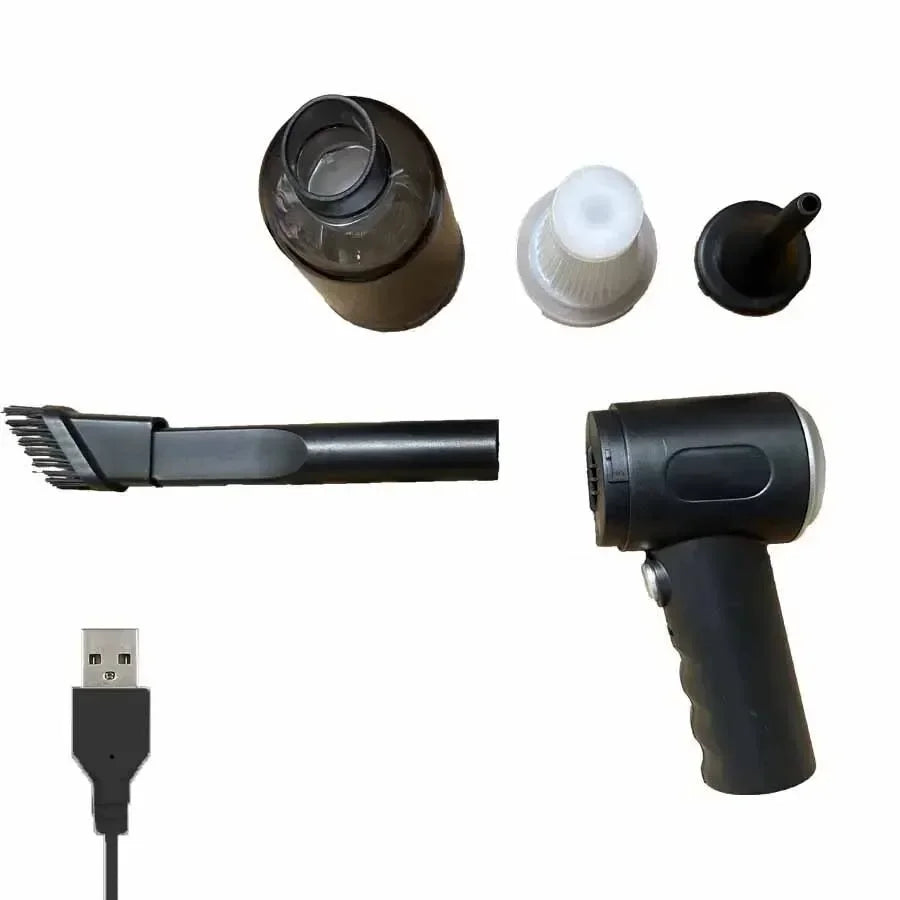 9000Pa Wireless Car Vacuum Cleaner, 120W Cordless Handheld Mini Vacuum – USB Rechargeable 1200mAh Portable Wet & Dry Cleaner for Car, Home & Office