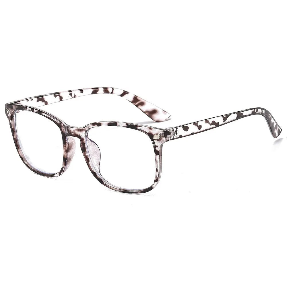 3pcs Lightweight Square Blue Light Blocking Glasses – Minimalist PC Full Frame Clear Lens Eyewear for Women