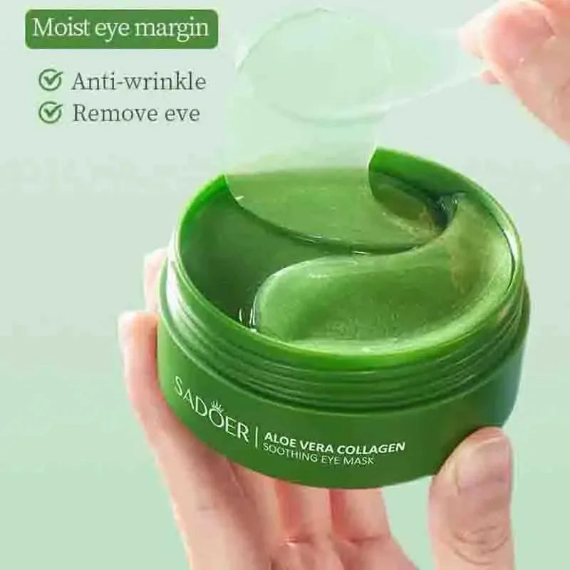 Aloe Vera Collagen Eye Mask (60pcs) – Anti-Dark Circles, Puffiness & Wrinkle Repair Hydrating Under Eye Patches for Firming & Brightening