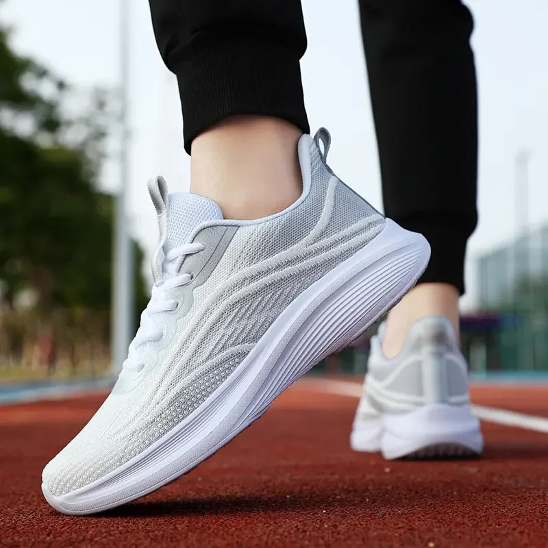 Women’s Breathable Mesh Sneakers – Lightweight Anti-Slip Lace-Up Summer Running & Hiking Athletic Shoes