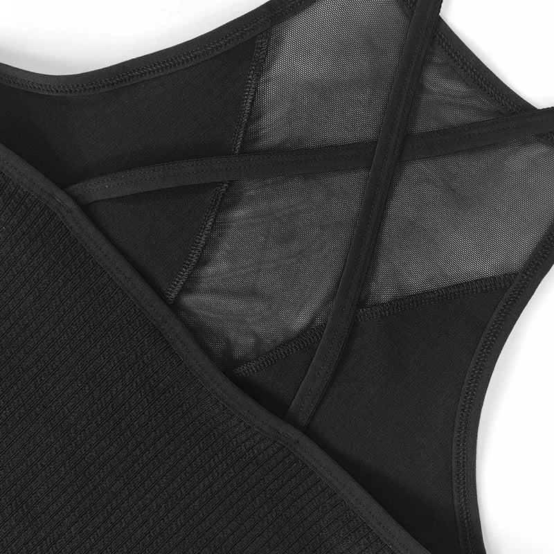 SEO Title: Women’s Sexy Mesh Camisole Crop Top – Ribbed Backless Bralette Corset Style Lingerie Tank Top