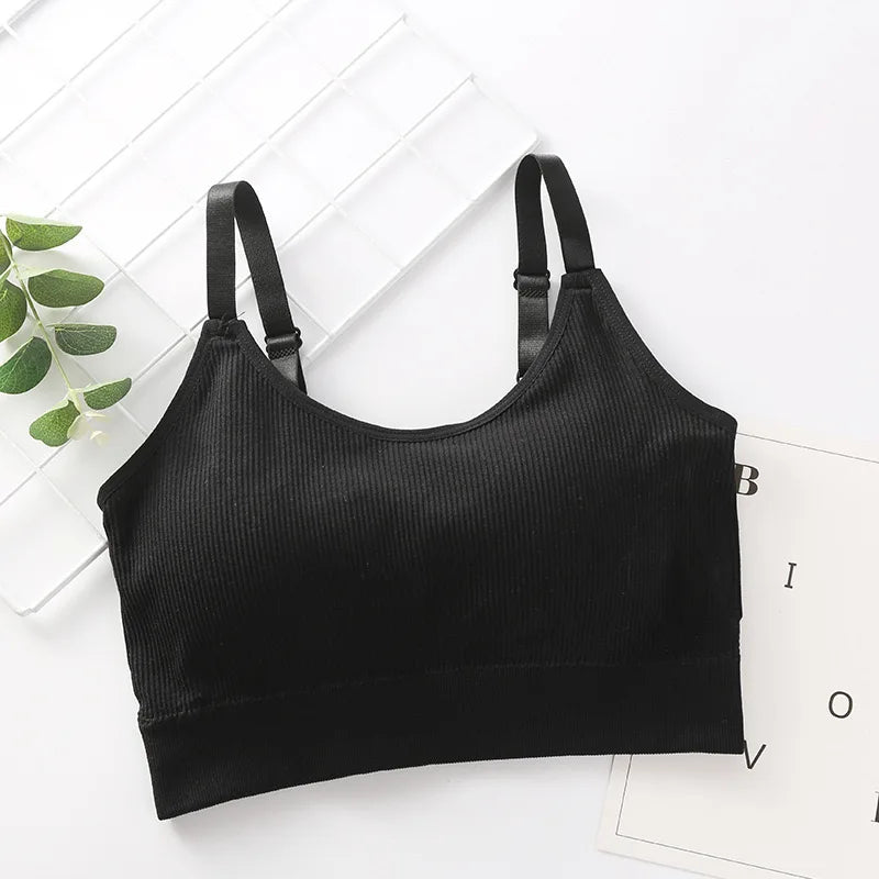 Women’s Seamless Cotton Tube Top Bra – Wire-Free Gathered Comfort Bralette
