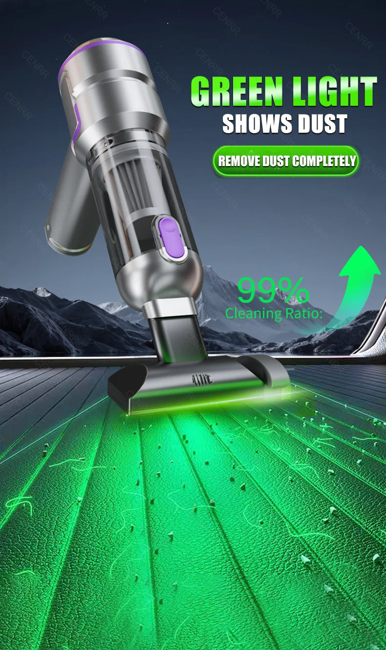 Cordless Mini Car Vacuum Cleaner 998000PA – Portable Handheld Blower for Car & Home Cleaning