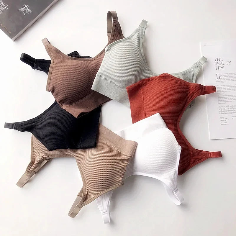 Women’s Seamless Cotton Tube Top Bra – Wire-Free Gathered Comfort Bralette