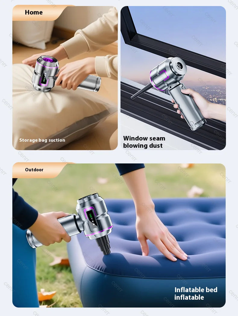 Cordless Mini Car Vacuum Cleaner 998000PA – Portable Handheld Blower for Car & Home Cleaning
