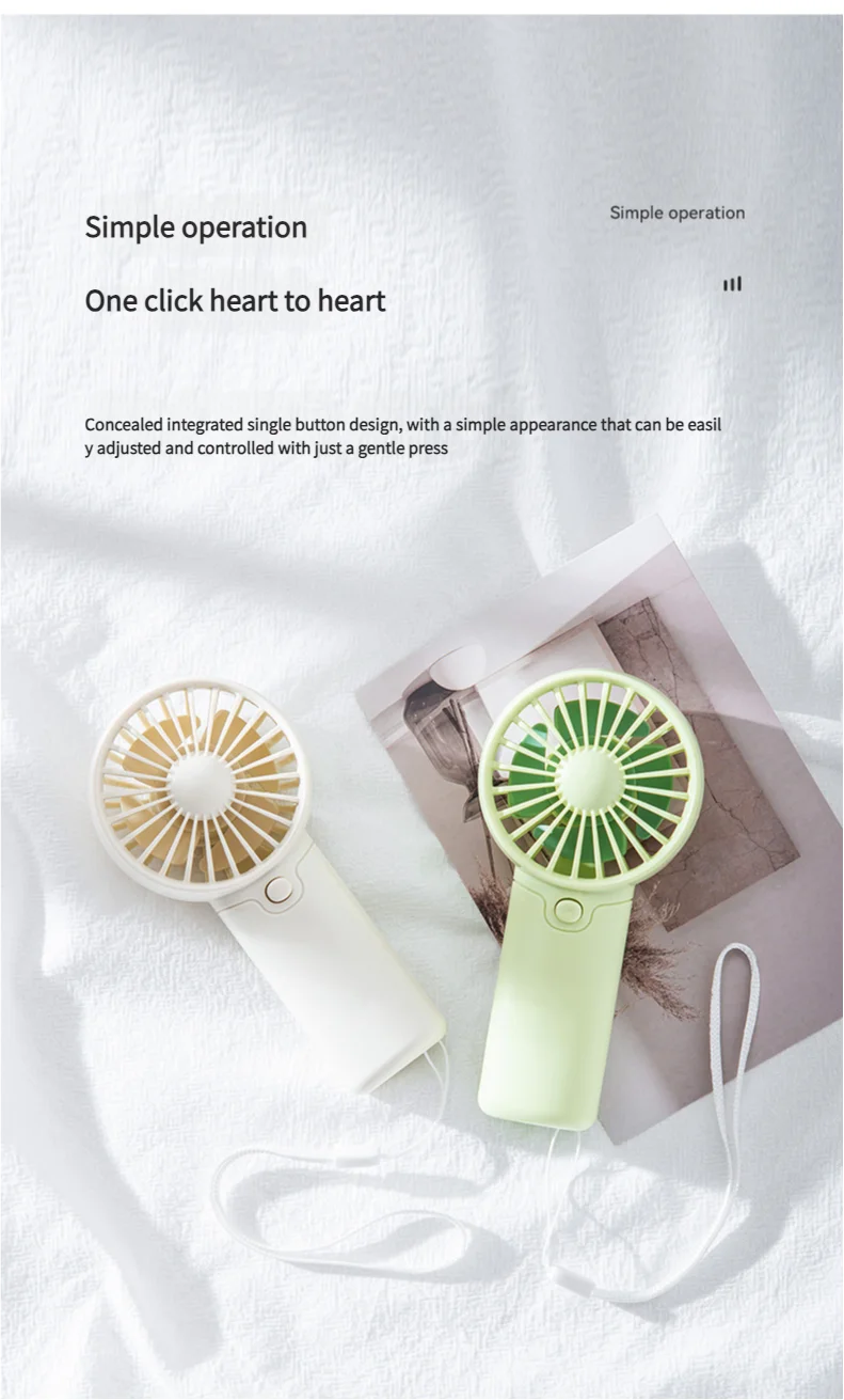 Portable Mini Handheld Fan – Lightweight Pocket Air Cooler, Battery Powered Personal Cooling Fan for Travel & Office