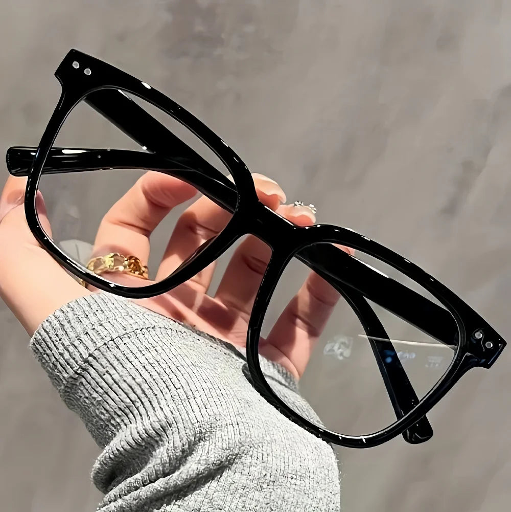 3-Pack Universal Square Frame Fashion Glasses – Clear Black Campus Style Eyewear for Back to School Use