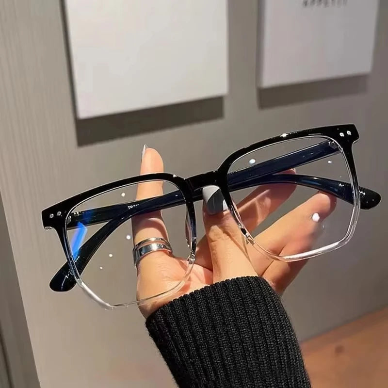 3-Pack Universal Square Frame Fashion Glasses – Clear Black Campus Style Eyewear for Back to School Use