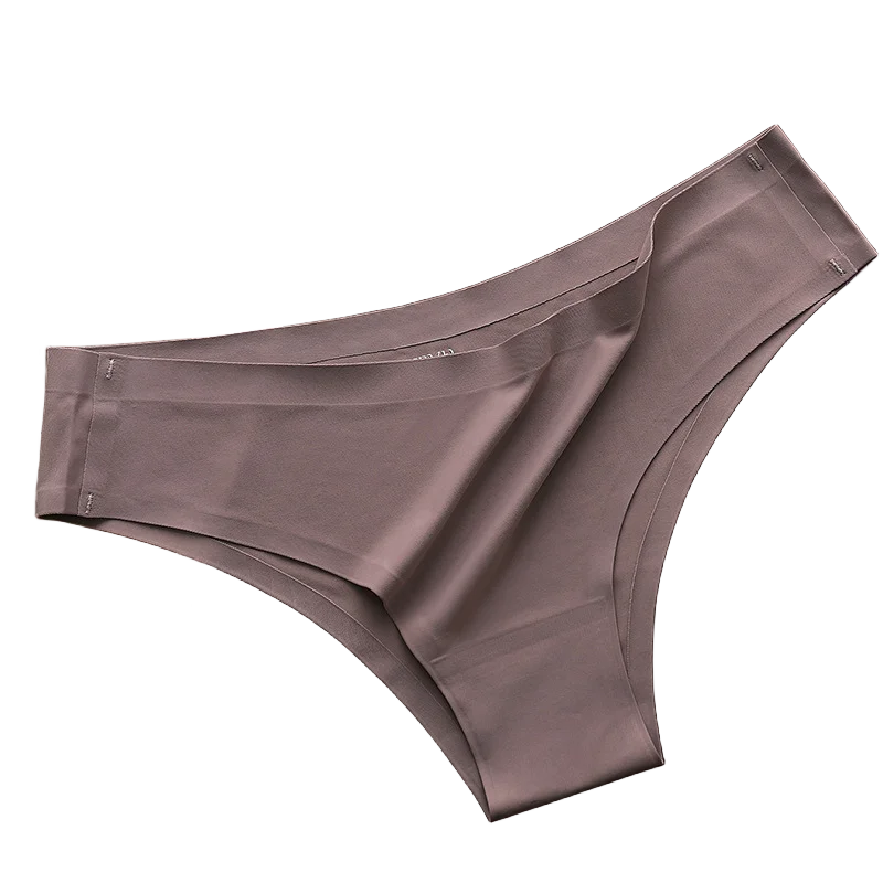 4PCS Seamless Women’s G-String Panties Set – Ultra-Thin Ice Silk Low Waist Invisible Briefs, Soft Breathable Cotton Crotch Underwear