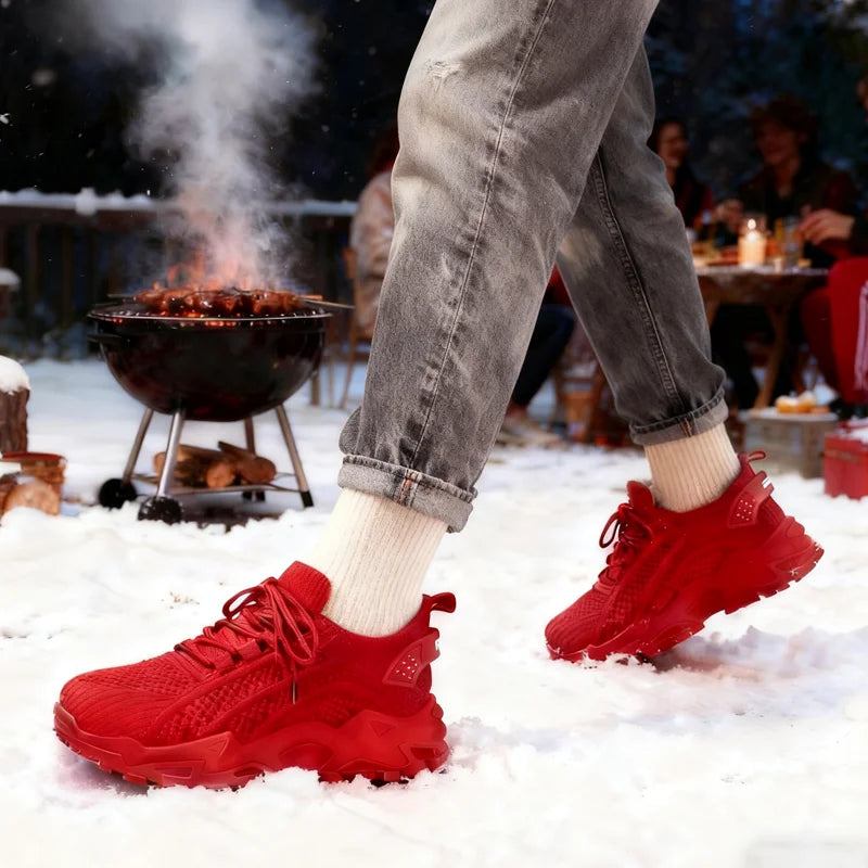 Women’s Winter Warm Non-Slip Sports Shoes – Plush Lined Outdoor Walking Sneakers for Cold Weather Comfort