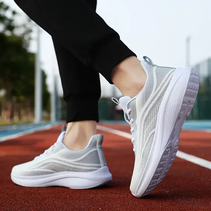 Women’s Breathable Mesh Sneakers – Lightweight Anti-Slip Lace-Up Summer Running & Hiking Athletic Shoes