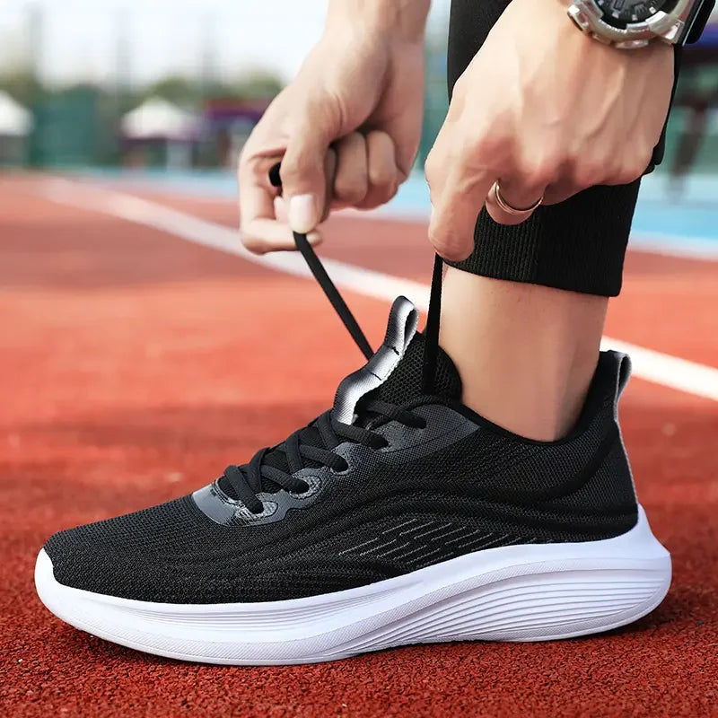 Women’s Breathable Mesh Sneakers – Lightweight Anti-Slip Lace-Up Summer Running & Hiking Athletic Shoes