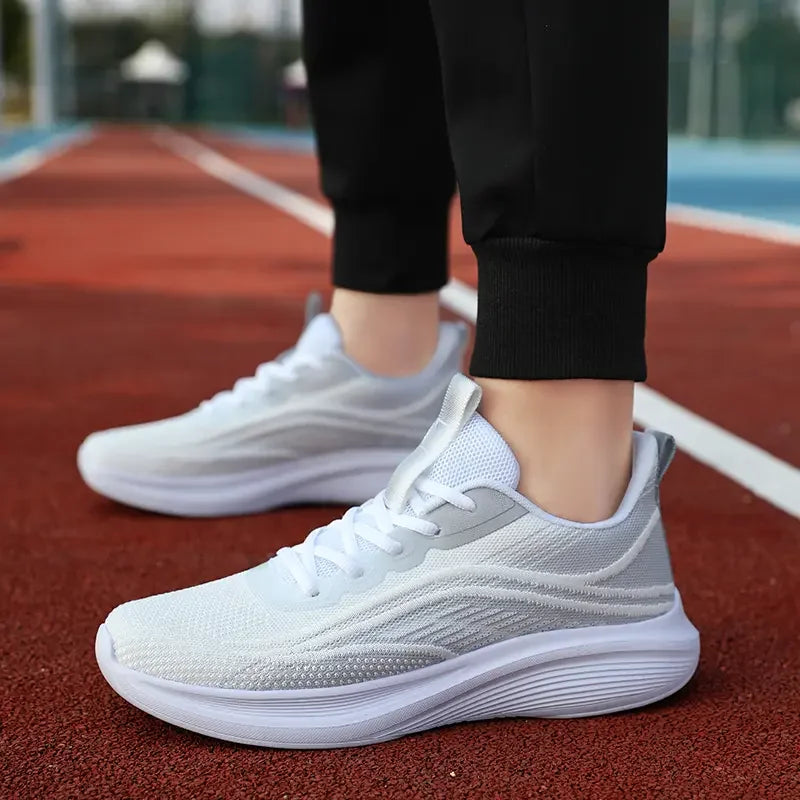 Women’s Breathable Mesh Sneakers – Lightweight Anti-Slip Lace-Up Summer Running & Hiking Athletic Shoes