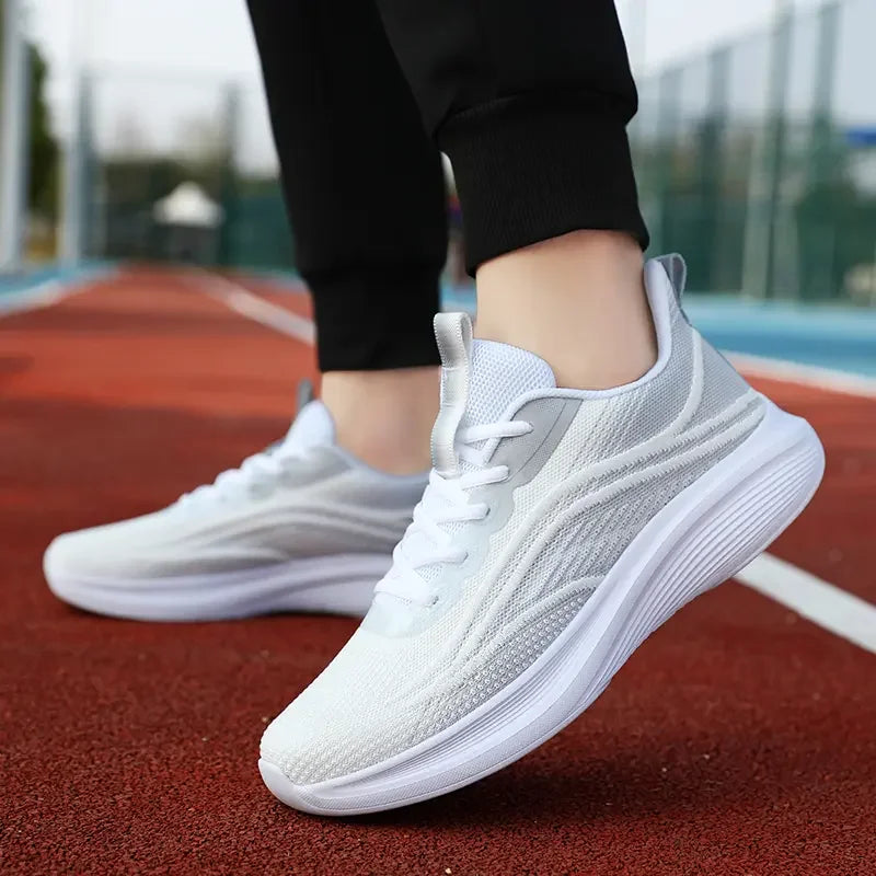 Women’s Breathable Mesh Sneakers – Lightweight Anti-Slip Lace-Up Summer Running & Hiking Athletic Shoes